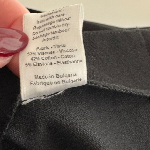 Joseph Gabardine Lenny Stretch pants leggings black with white stitching - Picture 6 of 6